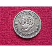 Австралия 1 шиллинг 1946 г. Серебро 0.500.