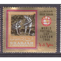 Спорт Чемпионат мира по футболу в Англии (ФОЛЬГА)  ОАЭ Шарджа 1966 год Лот 53  ЧИСТАЯ