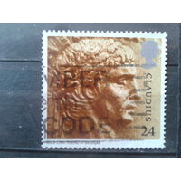 Англия 1993 Древнеримский император Клавдий, золотой бюст