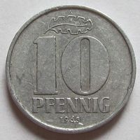 10 пфеннигов 1965 ГДР, Германия.