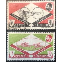 Эфиопия. 1962 год. 2 марки из серии Спорт. Mi:ET 417, 419. Гашеные.