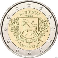 2 евро 2022 Литва Сувалкия UNC из ролла