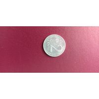 Монета 2 цента Литва 1991