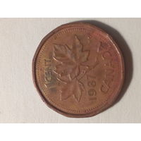 1цент Канада 1987