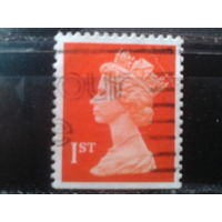 Англия 1990 Королева Елизавета 2, марка из буклета, обрез снизу