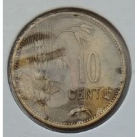 Литва 10 центов 1925 г. В холдере
