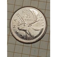 Канада 25 центов 2011 года .