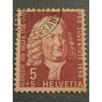 Швейцария 1958. Врач Albreht von Haller 1708-1777