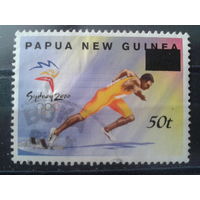 Папуа Новая Гвинея, 2001. Бегун, надпечатка