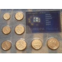 Подарочный набор евро монет Финляндия 1999 г., из серии " 24 карата"