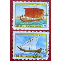 Монголия. Корабли. ( 2 марки ) 1981 года. 6-1.