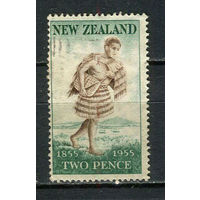 Новая Зеландия - 1955 - Почтальон 2Р - [Mi.348] - 1 марка. Гашеная.  (LOT EW27)-T10P14