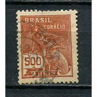 Бразилия - 1924/1925 - Авиация 500R - [Mi.265] - 1 марка. Гашеная.  (Лот 76CK)
