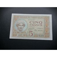Мадагаскар 5  франков 1937