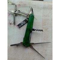 Ножик складной малый зеленый СССР