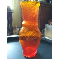 Старая ваза техника Spirelli насыщенный цвет, хрустальный завод Дятьково