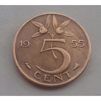 5 центов, Нидерланды 1955 г.
