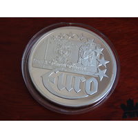 10 Евро, серебро 999, в капсуле. 1997 год. Серия: Банкноты стран Европы. Дания. Proof!