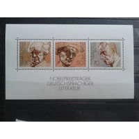 ФРГ 1978 Немцы - Нобелевские лауреаты по литературе блок Михель-2,6 евро