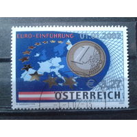 Австрия 2002 Переход на Евро-монеты и банкноты Михель-7,5 евро гаш