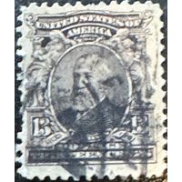 США. 1902 год. 23-й президент США Бенджамин Харрисон. (1833-1901). Mi:US 146. Гашеная.