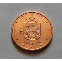 1 евроцент, Латвия 2014 г., AU
