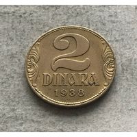 Королевство Югославия 2 динара 1938