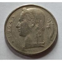 Бельгия. 5 франков 1964 года.