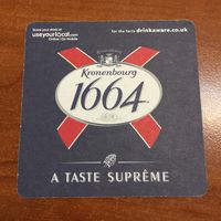 Подставка под пиво Kronenbourg 1664, No 1 /Великобритания/
