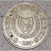 Кипр 5 центов, 1991 (14-7-15)