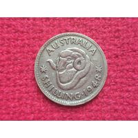 Австралия 1 шиллинг 1948 г. Серебро 0.500.