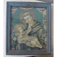 Все лоты с рубля.Старая католическая икона Антоний Падуанский,литография