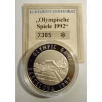 Медаль ОИ Барселона 1992г Плавание..Германия Серебро.999 Пруф 20гр.
