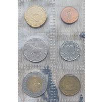 Албания набор монет 1, 5, 10, 20, 50, 100 лек, UNС. Крепость. Всадник. Дельфин.