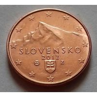 1 евроцент, Словакия 2012 г., AU