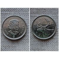 Канада 25 центов 2014
