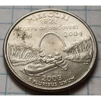 США 1/4 доллара, 2003 Квотер штата Миссури     P     ( 1-4-4 )
