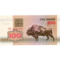 Беларусь, 100 рублей, 1992 г., серия АМ, UNC