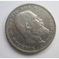 Вюртемберг 5 марок 1895 серебро  .33-424