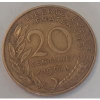 Франция 20 сантимов, 1967 (4-15-41)