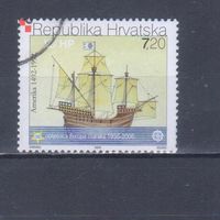 [2157] Хорватия 2005. Корабль.Парусник. Гашеная марка.