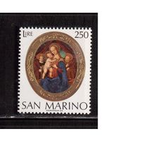 Сан-Марино-1974, (Мих.1082) **, Рождество,  Живопись,