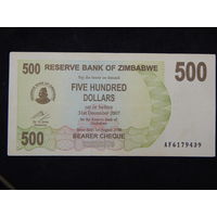 Зимбабве 500 долларов 2006г.