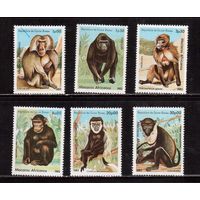 Гвинея-Биссау-1983(Мих.659-664)  ** , Фауна, Обезьяны, 6 марок