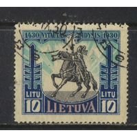 Литва Респ 1930 500 летие Витовта Стандарт Доп гаш проколом #305
