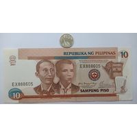 Werty71 Филиппины 10 песо 2001 UNC банкнота