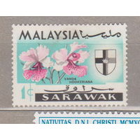 Цветы Орхидеи Флора Малайзия Саравак 1965  лот 1046 ЧИСТАЯ