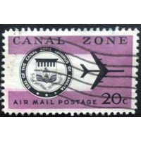 Зона Панамского канала. 1965 год. Авиапочта. Mi:CZ 163. Гашеная.