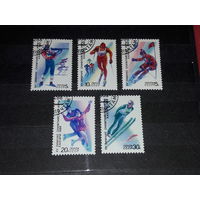 СССР 1988 Спорт. 15 зимние Олимпийские Игры в Калгари. Полная серия 5 марок