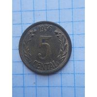 5 санти 1936 Литва. С 1 рубля